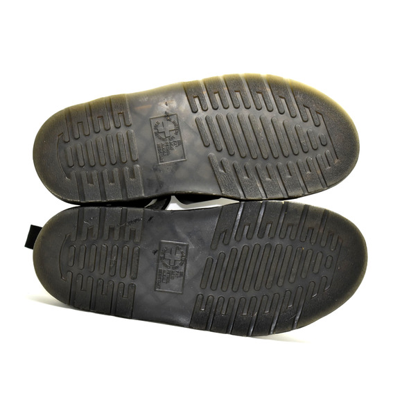 B0 Auth DR MARTENS Gryphon Black Brando Leather Gladiator Sandals Sz US 7 EU 39